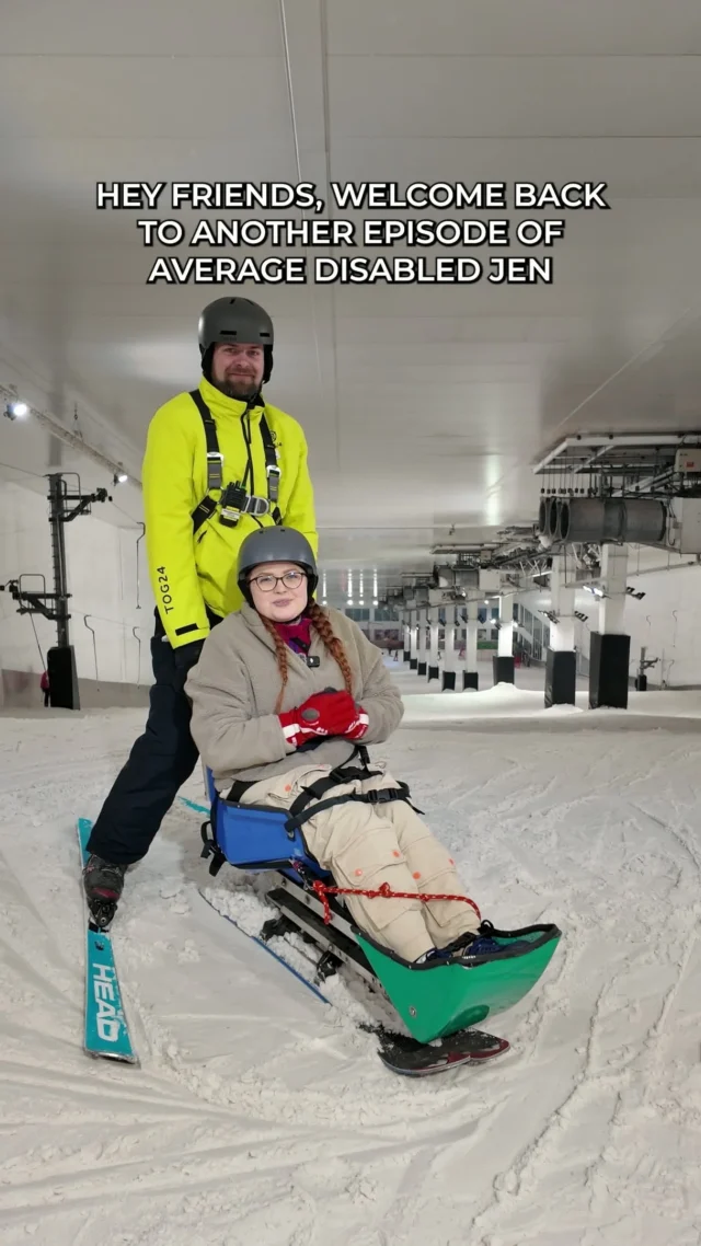 Average Disabled Jen vs Adaptive Skiing 

With the Winter Paralympics happening right now, it feels like the perfect time to talk about adaptive winter sports.

Watching Paralympians compete is incredible. The level of skill, strength and precision they have is honestly mind-blowing. But adaptive sport also exists at lots of different levels, and it’s amazing that everyday disabled people can sometimes have a go too.

I recently tried adaptive skiing at Snozone Milton Keynes.

As a wheelchair user I used a sit ski, which has two skis underneath a supportive seat that holds your back while your legs stretch out in front of you. It means people who can’t stand to ski can still get out on the slopes. It's been incredible to see the variety of different sit skis in the Paralympics and how each is adapted to the person using it. 

Snozone had rubber matting leading onto the slope so I could get my wheelchair close enough to transfer into the sit ski. After being strapped in (there are a lot of straps!) my instructor Mike took me up the lift. They even have a clever hack for the button lift using a rope looped around the seat to help pull the sit ski up.

To my surprise we went straight to the top of the slope for the first run. Mike was fully controlling the ski at first while I got used to the feeling… which was equal parts fun and slightly terrifying.

On the next runs he started teaching me how to lean into the turns, gradually giving me more control. Eventually you can progress to using handheld or attached rudders so you can ski independently.

With every run I got more confident and the staff at Snozone were all incredibly supportive. Getting out of the sit ski afterwards was probably the trickiest part, but I managed it.

This definitely felt like an Average Disabled Jen win and it gave me even more appreciation for the athletes competing in adaptive winter sports.

Have you been watching the Paralympics? Would you give adaptive skiing a go?

If you have any questions about disability snowsports or adaptive skiing, feel free to ask in the comments.

#AdaptiveSkiing #WinterParalympics #DisabilitySport #AverageDisabledJen